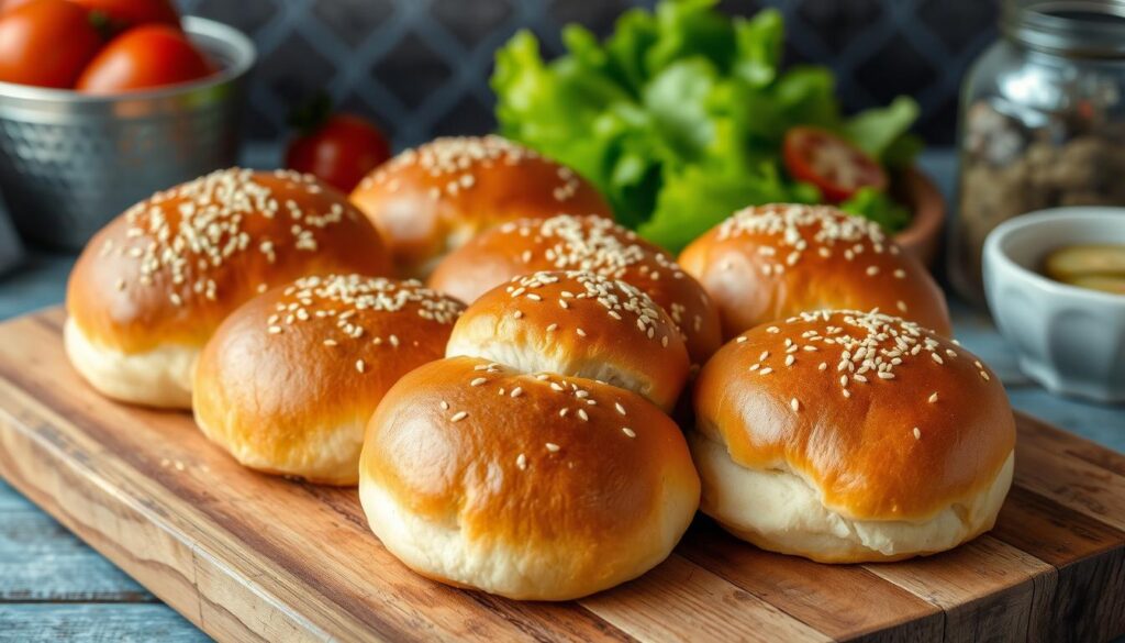 homemade burger buns